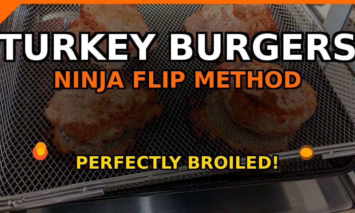 Turkey Burgers (Ninja Flip Toaster Oven & Air Fryer Recipe)