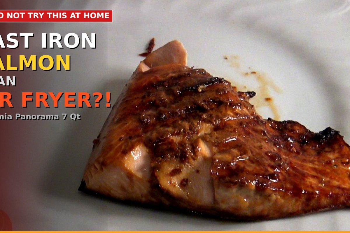 Cast Iron Salmon Experiment (Gourmia Panorama 7-QT Digital Air Fryer w Holographic Display)