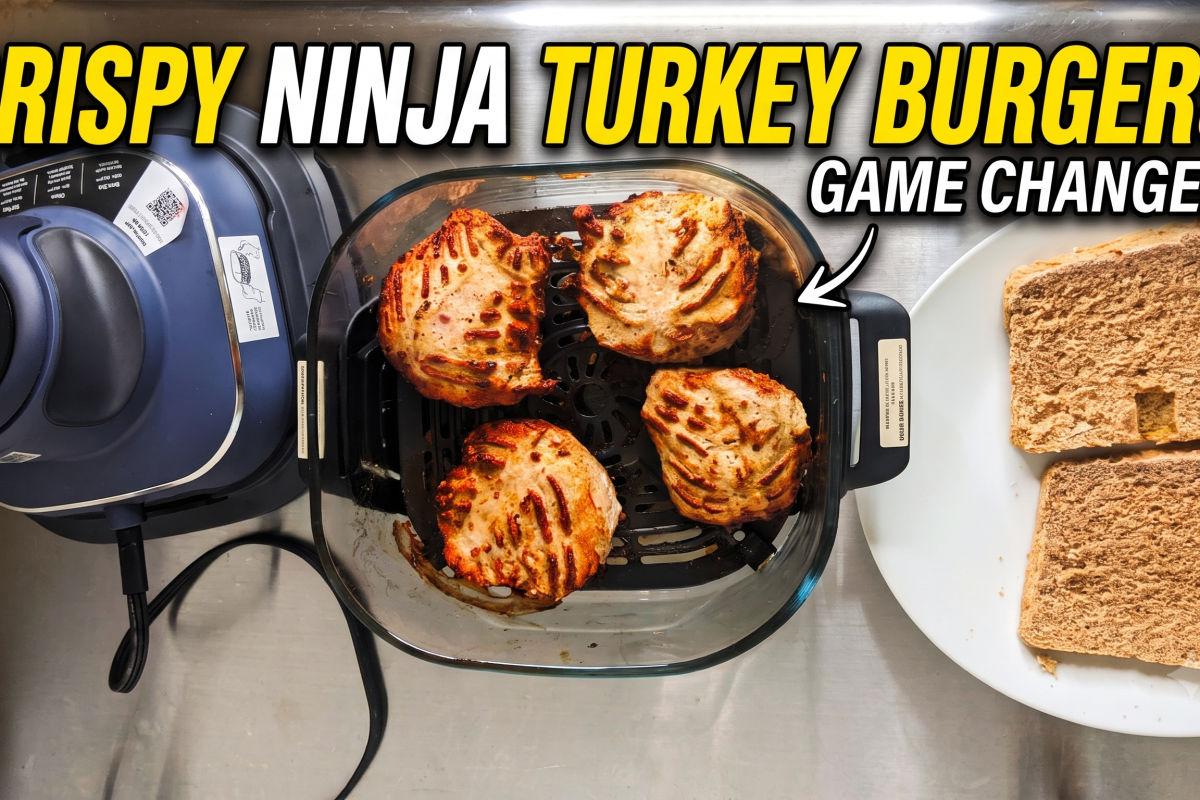 Turkey Burgers (Ninja Crispi Pro 6-in-1 Glass Countertop Air Fryer Recipe)